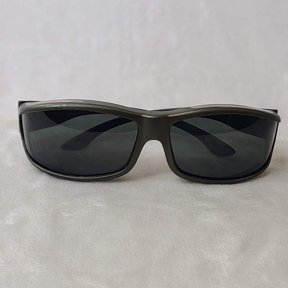 Foster Grant Solar Shield Polarized Fit Over Sunglasses AH1024 FO-036 Olive Gray - Picture 11 of 13